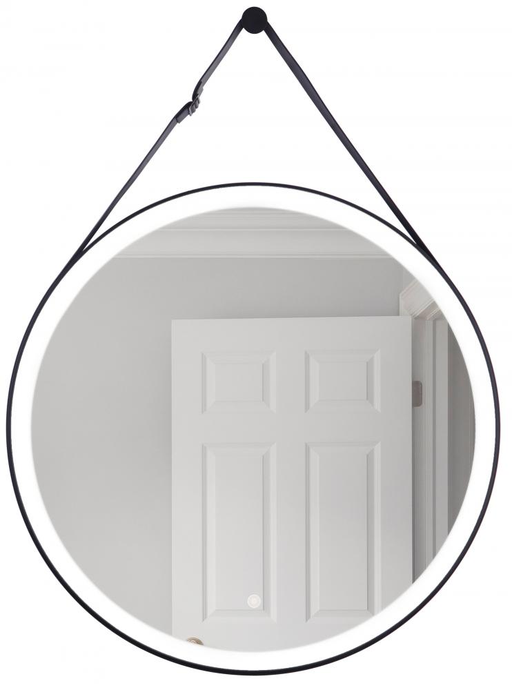 30â€ Round LED Mirror, dimmer, defogger, removable decorative strap & hardware, 3000K