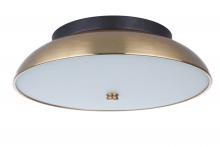 Craftmade X6813-FBSB-LED - Soul 1 Light 12.5" LED Flushmount in Flat Black/Satin Brass