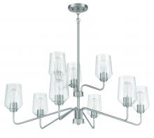 Craftmade 56129-BNK - Shayna 9 Light Chandelier in Brushed Polished Nickel