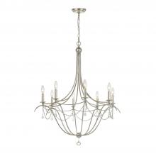 Crystorama 428-SA - Metro 8 Light Crystal Beads Antique Silver Chandelier