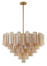 Crystorama ADD-316-AG-AM - Addis 16 Light Aged Brass Chandelier