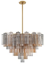 Crystorama ADD-316-AG-AU - Addis 16 Light Aged Brass Chandelier