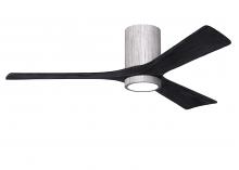 Matthews Fan Company IR3HLK-BW-BK-52 - Irene-3HLK three-blade flush mount paddle fan in Barn Wood finish with 52” solid matte black woo