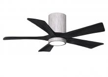 Matthews Fan Company IR5HLK-BW-BK-42 - IR5HLK five-blade flush mount paddle fan in Barn Wood finish with 42” solid matte black wood bla