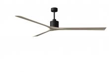 Matthews Fan Company NKXL-BK-GA-90 - Nan XL 6-speed ceiling fan in Matte Black finish with 90” solid gray ash tone wood blades