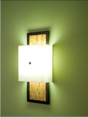 Windows-Sconce-Fluorescent-Toffee Diffuser-Sorghum Windows, Bronze Platform