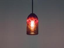 WPT Design ROSE-CYL-CLDKAM-BZ-35 - Rose Cylinder - Pendant - Incandescent 35" OA Drop-Clear Dark Amber