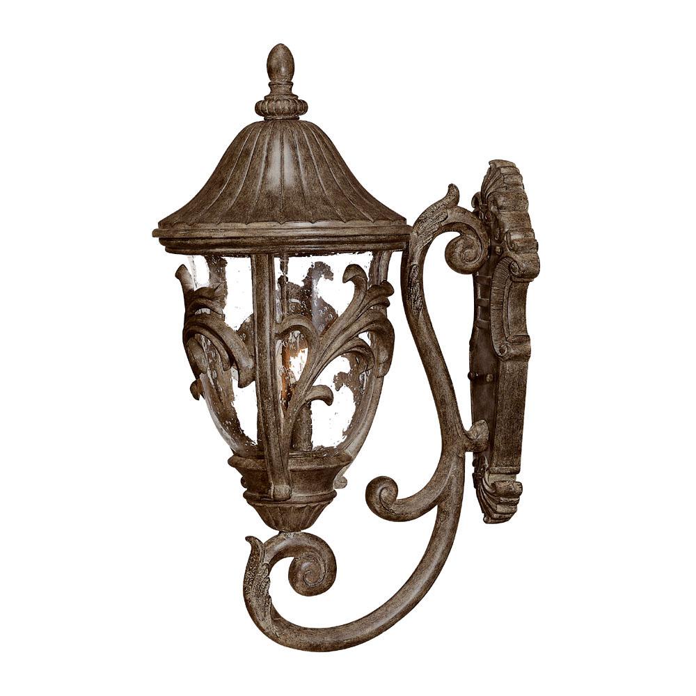 Three Light Black Coral Wall Lantern