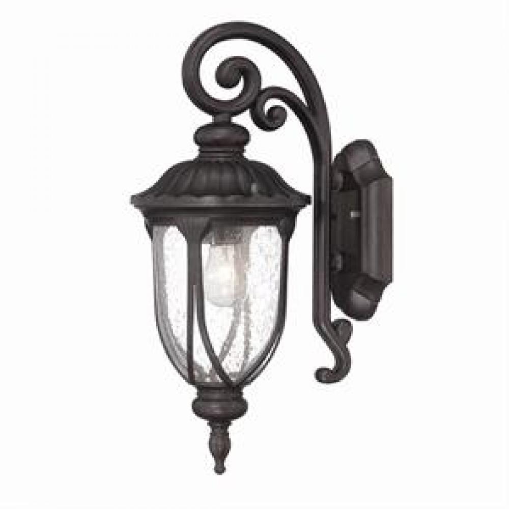 Laurens Collection Wall-Mount 1-Light Outdoor Black Coral Light Fixture