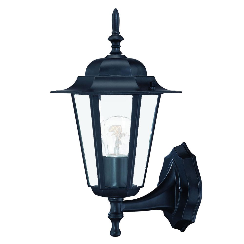 Camelot Collection Wall-Mount 1-Light Outdoor Matte Black Light Fixture