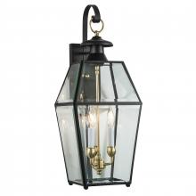 ELK Home Plus 1067-BL-BE - Olde Colony 28'' High 3-Light Outdoor Sconce - Black