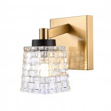 ELK Home Plus 18610/1 - Candace 4.75'' Wide 1-Light Vanity Light - Satin Brass with Matte Black