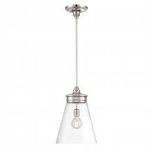 ELK Home Plus 4811-PN-CL - Emma 12'' Wide 1-Light Pendant - Polished Nickel