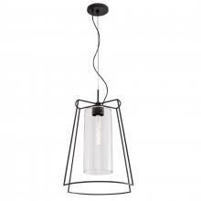 ELK Home Plus 5389-MB-CL - Cere 14.25'' Wide 1-Light Pendant - Matte Black