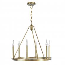 ELK Home Plus 6525-AG-NG - Martin 24'' Wide 6-Light Chandelier - Bronze