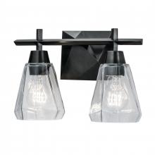 ELK Home Plus 8282-ADB-CL - Arctic 12.4'' Wide 2-Light Vanity Light - Acid Dipped Black