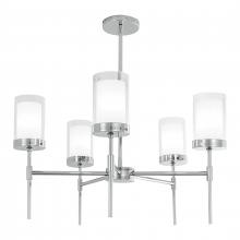 ELK Home Plus 8971-PN-CL - Kimberly 27'' Wide 5-Light Chandelier - Polished Nickel