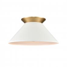 ELK Home Plus 89983/1 - Cavendish 16'' Wide 1-Light Semi Flush Mount - Brushed Gold