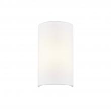 Justice Design Group FAB-5945-WHTE - ADA Small Cylinder Fabric Wall Sconce