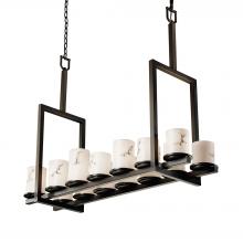 Justice Design Group FAL-8764-10-DBRZ-LED14-9800 - Dakota 14-Light Bridge LED Chandelier (Tall)