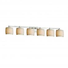 Justice Design Group POR-8436-30-WAVE-NCKL - Regency 6-Light Bath Bar