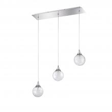 Kendal PF41-3LBR-CH - FYBRA series 3-Light Chrome Pendant Bar