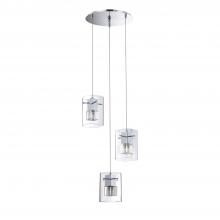 Kendal PF44-3LPA-CH - METRO series 3-Light Chrome Pendant Pan