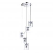 Kendal PF44-5LPA-CH - METRO series 5-Light Chrome Pendant Pan