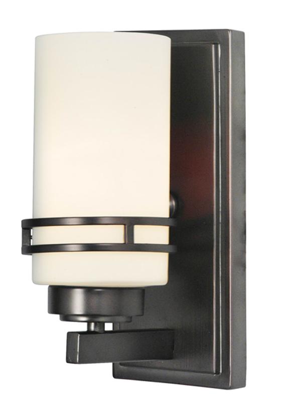 One Light Satin Nickel Wall Light