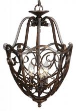 Mariana 980023 - Three Light Bronze Open Frame Foyer Hall Fixture