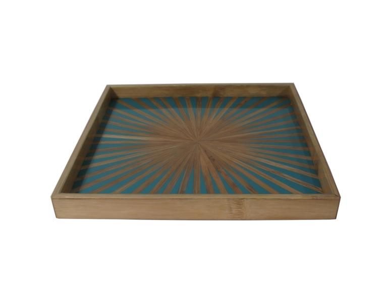 TRAY, BAMBOO, BLUE