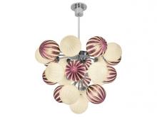 Oggetti Luce 18-P2304 - PERLE, 23 GLOBE, AMY STRIPE, CHROME