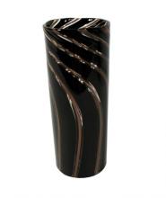 Oggetti Luce 40-202/B - VASE, CYL, CANALE, BLACK