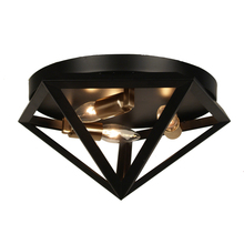 Dainolite ARC-123FH-AB - 3 Light Flush Mount Fixture, Matte Black with Antique Brass Accents