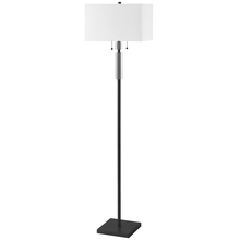 Dainolite DM231F-MB - 2 Light Incandescent Floor Lamp Matte Black with White Shade