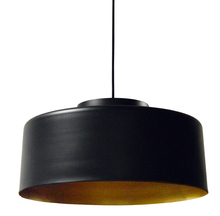 Dainolite KUP-201P-BK-GLD - 1 Light Metal Pendant, Black and Gold Finish