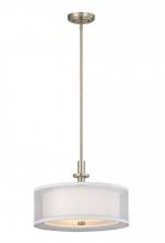 Dolan Designs 1274-09 - Double Organza 3Lt Pendant Satin Nickel