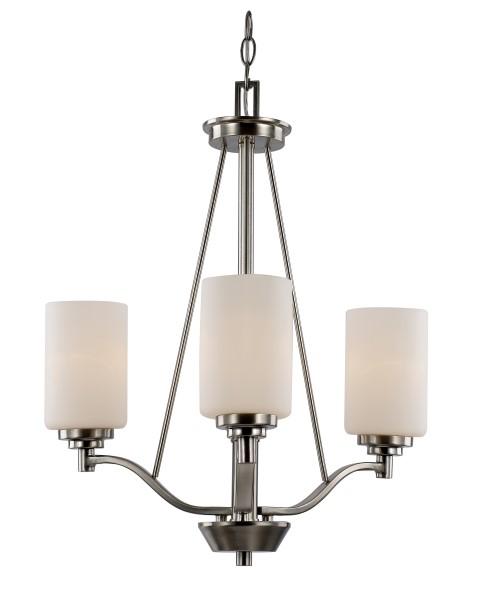 Mod Pod 3-Light Single Tier Glass Shaded Chandelier