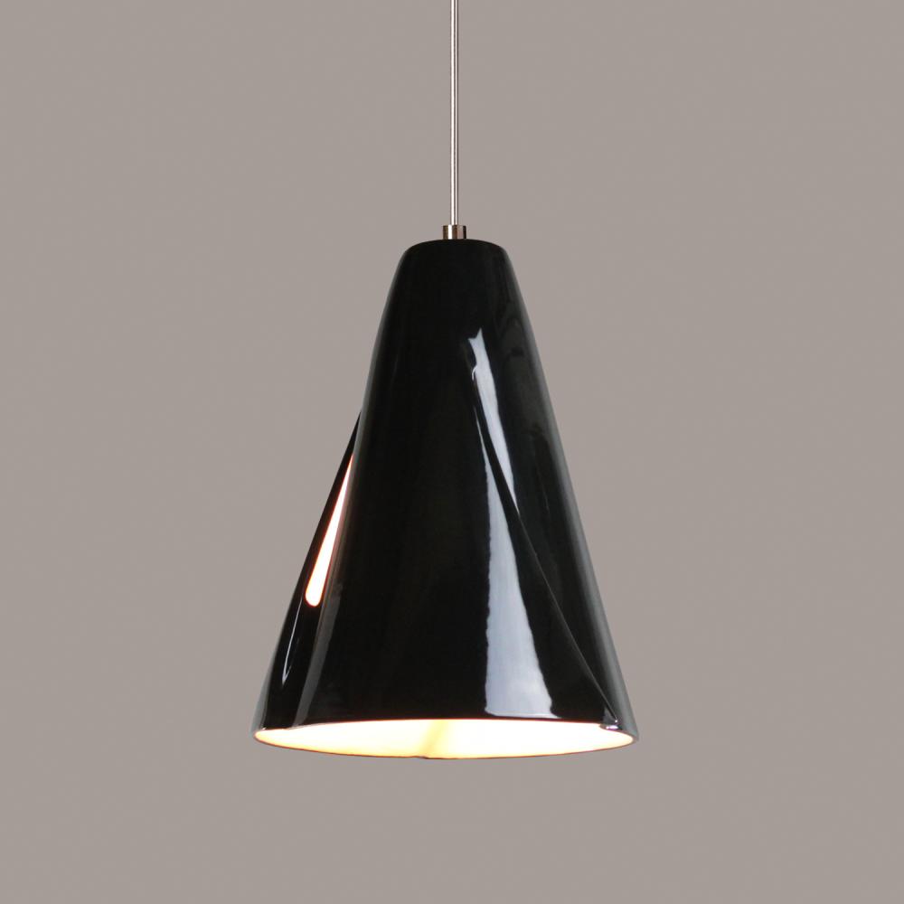 Whirl Low Voltage Mini Pendant Black Gloss