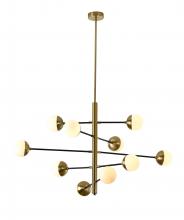 Bethel International AV71C39BR - Chandelier Brass & Black