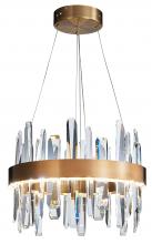 Bethel International FT70C24G - LED Chandelier Stainless Steel & Crystal