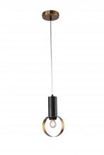 Bethel International TR78P10G - Single Pendant Lighting Black & Gold