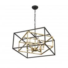 Bethel International YS218C22BG - Chandelier Black and Gold