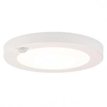 Westinghouse 6111800 - 6 in. 7W LED Flush with Motion Sensor White Finish White Frosted Shade, 4000K