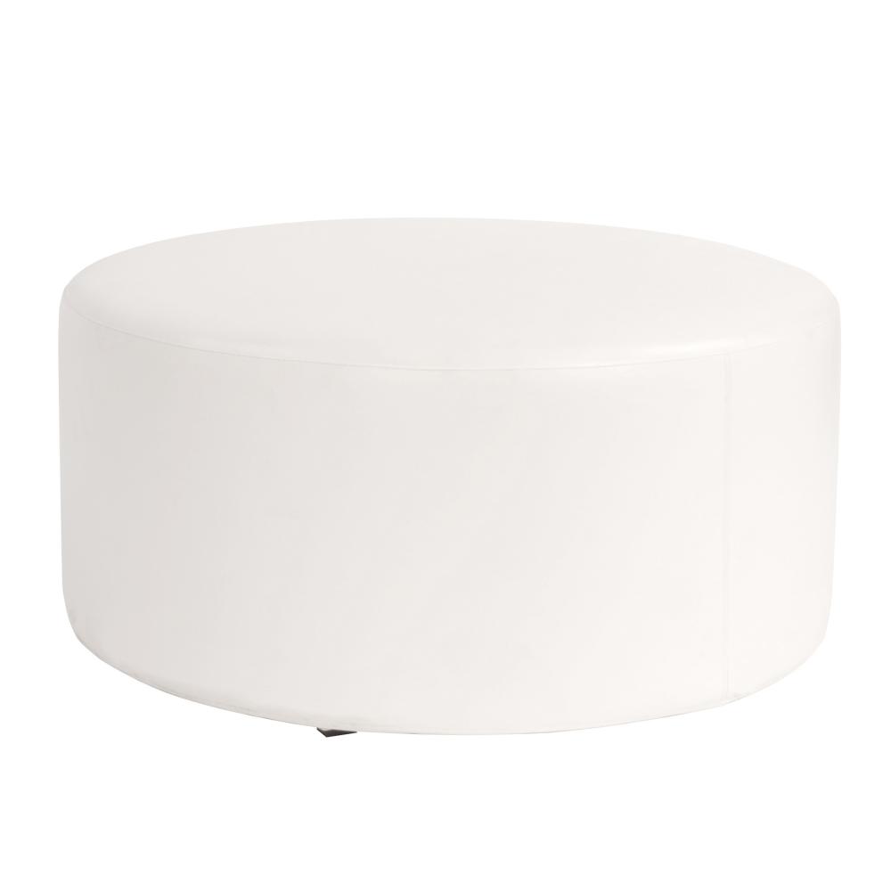 Universal Round Ottoman Atlantis White