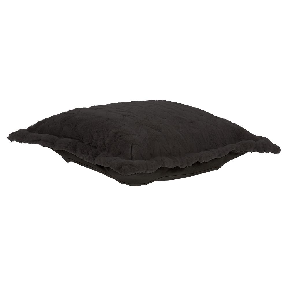 Puff Ottoman Cushion Angora Ebony (Cushion and Cover Only)