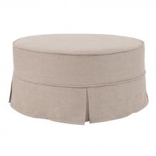 Howard Elliott C132-610S - Universal 36" Cover Round Linen Slub Natural - Skirted (Cover Only)