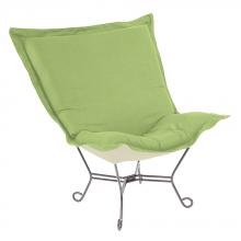 Howard Elliott 500-645 - Scroll Puff Chair Linen Slub Grass Titanium Frame