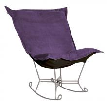 Howard Elliott 600-223 - Scroll Puff Rocker Bella Eggplant Titanium Frame