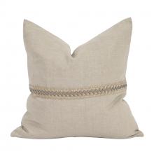 Howard Elliott 2-610F - 20" x 20" Pillow Prairie Linen with Deco Trim - Down Insert